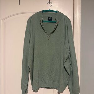 johnnie-O Men's Sage Green Half-Zip Sweater